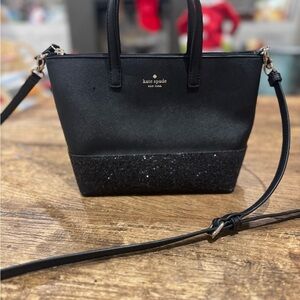 Kate Spade Black Crossbody Bag with Glitter Accent